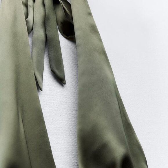 ZARA BLOGGER FAVORITE SATIN EFFECT MINI DRESS - Picture 10 of 10